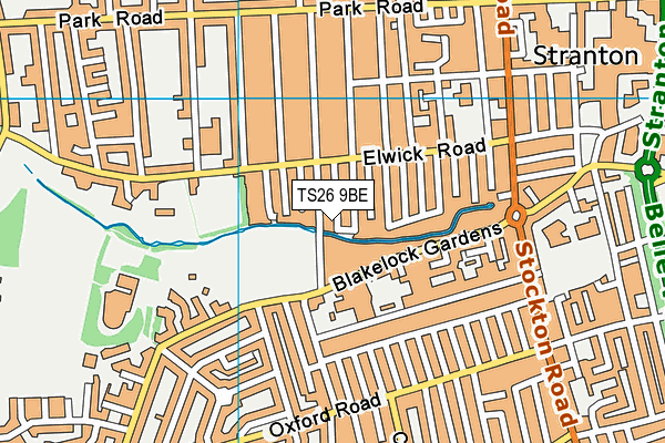 TS26 9BE map - OS VectorMap District (Ordnance Survey)