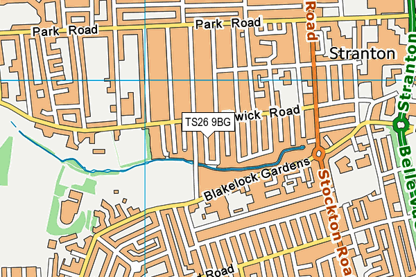 TS26 9BG map - OS VectorMap District (Ordnance Survey)