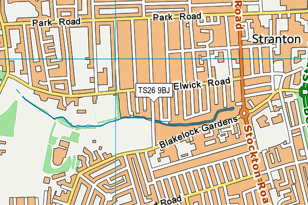 TS26 9BJ map - OS VectorMap District (Ordnance Survey)