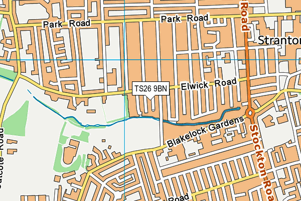 TS26 9BN map - OS VectorMap District (Ordnance Survey)