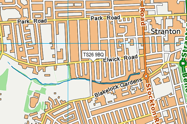 TS26 9BQ map - OS VectorMap District (Ordnance Survey)