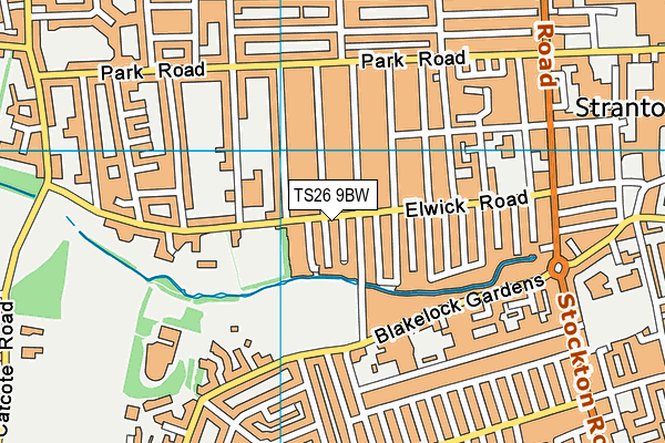 TS26 9BW map - OS VectorMap District (Ordnance Survey)