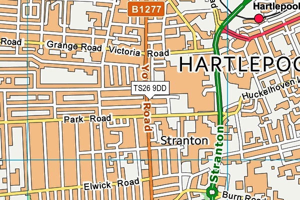 TS26 9DD map - OS VectorMap District (Ordnance Survey)