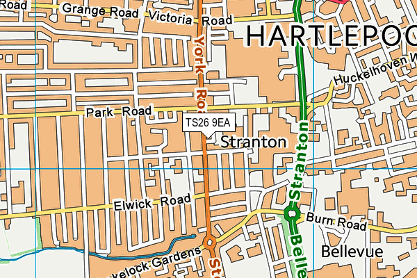 TS26 9EA map - OS VectorMap District (Ordnance Survey)