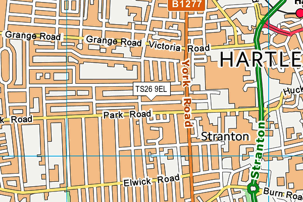 TS26 9EL map - OS VectorMap District (Ordnance Survey)