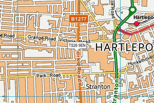 TS26 9EN map - OS VectorMap District (Ordnance Survey)