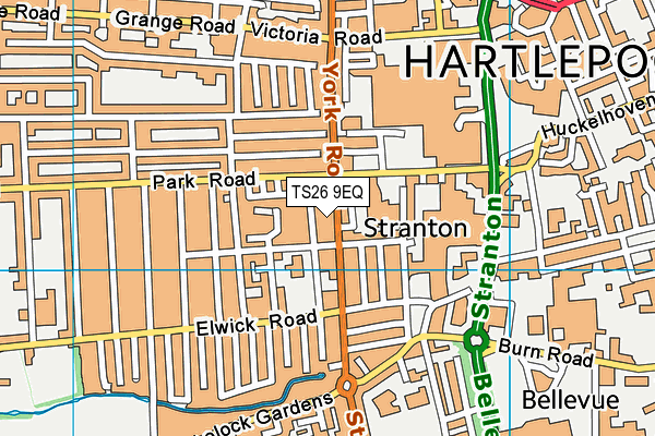 TS26 9EQ map - OS VectorMap District (Ordnance Survey)