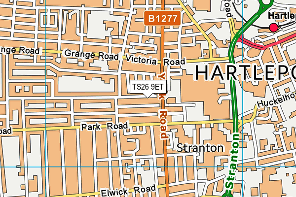 TS26 9ET map - OS VectorMap District (Ordnance Survey)