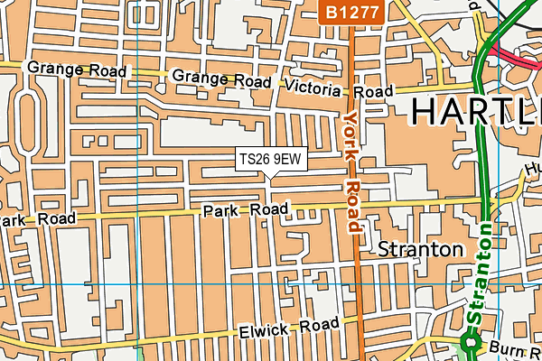 TS26 9EW map - OS VectorMap District (Ordnance Survey)