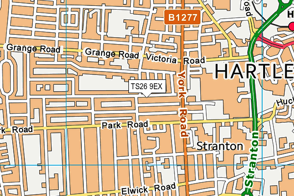 TS26 9EX map - OS VectorMap District (Ordnance Survey)