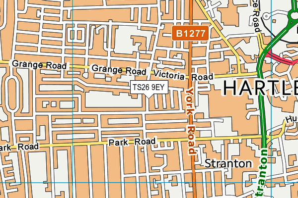 TS26 9EY map - OS VectorMap District (Ordnance Survey)
