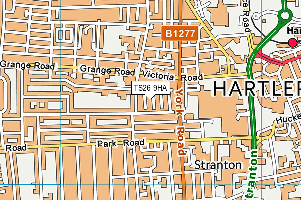 TS26 9HA map - OS VectorMap District (Ordnance Survey)