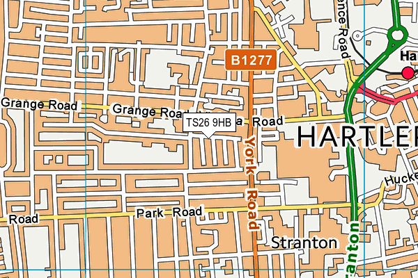 TS26 9HB map - OS VectorMap District (Ordnance Survey)