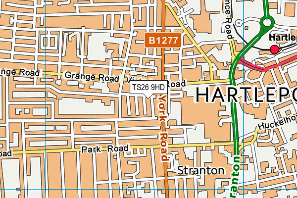 TS26 9HD map - OS VectorMap District (Ordnance Survey)