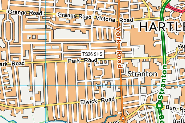 TS26 9HS map - OS VectorMap District (Ordnance Survey)