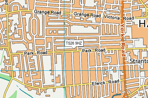 TS26 9HZ map - OS VectorMap District (Ordnance Survey)
