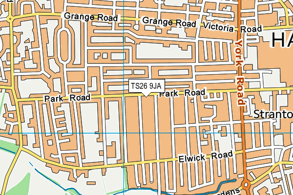 TS26 9JA map - OS VectorMap District (Ordnance Survey)