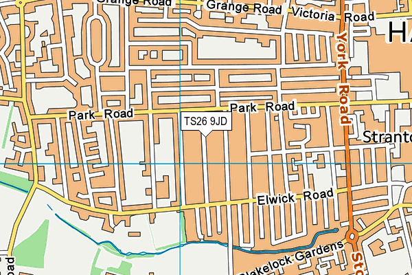 TS26 9JD map - OS VectorMap District (Ordnance Survey)