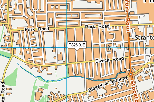 TS26 9JE map - OS VectorMap District (Ordnance Survey)