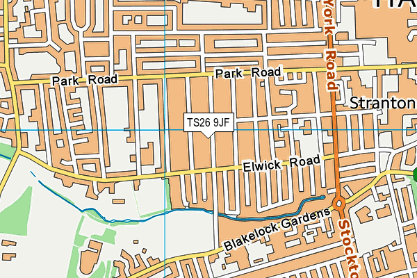 TS26 9JF map - OS VectorMap District (Ordnance Survey)