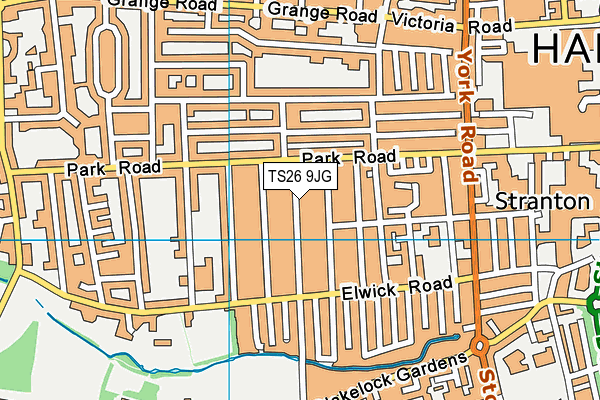TS26 9JG map - OS VectorMap District (Ordnance Survey)