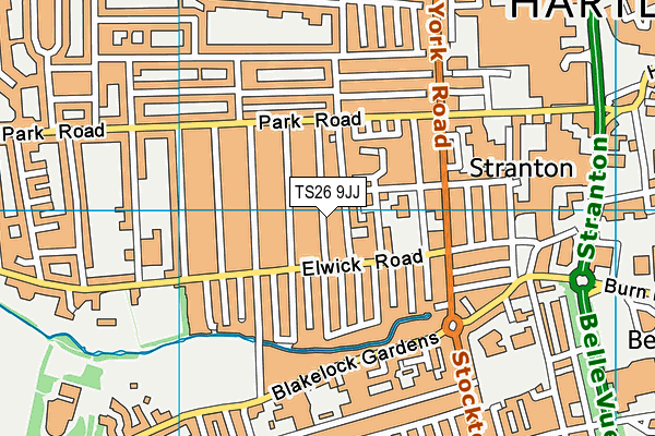 TS26 9JJ map - OS VectorMap District (Ordnance Survey)