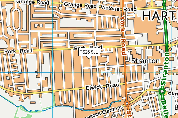 TS26 9JL map - OS VectorMap District (Ordnance Survey)