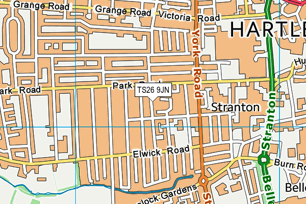 TS26 9JN map - OS VectorMap District (Ordnance Survey)