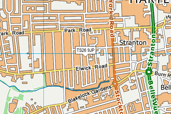 TS26 9JP map - OS VectorMap District (Ordnance Survey)