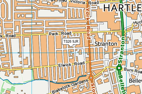 TS26 9JR map - OS VectorMap District (Ordnance Survey)