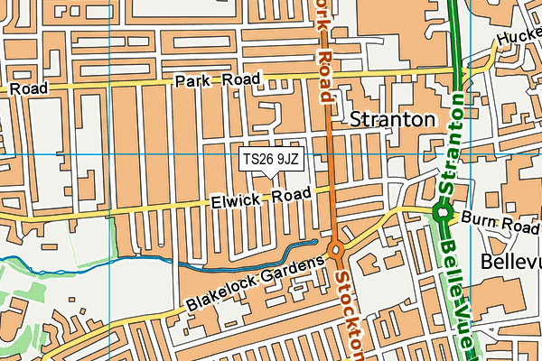 TS26 9JZ map - OS VectorMap District (Ordnance Survey)