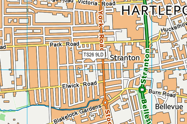 TS26 9LD map - OS VectorMap District (Ordnance Survey)