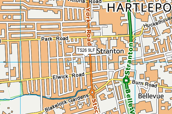 TS26 9LF map - OS VectorMap District (Ordnance Survey)