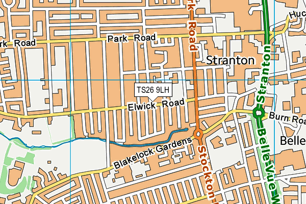 TS26 9LH map - OS VectorMap District (Ordnance Survey)