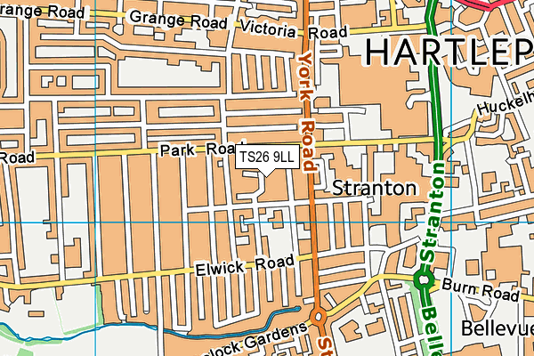 TS26 9LL map - OS VectorMap District (Ordnance Survey)