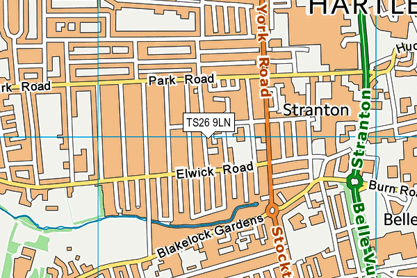 TS26 9LN map - OS VectorMap District (Ordnance Survey)