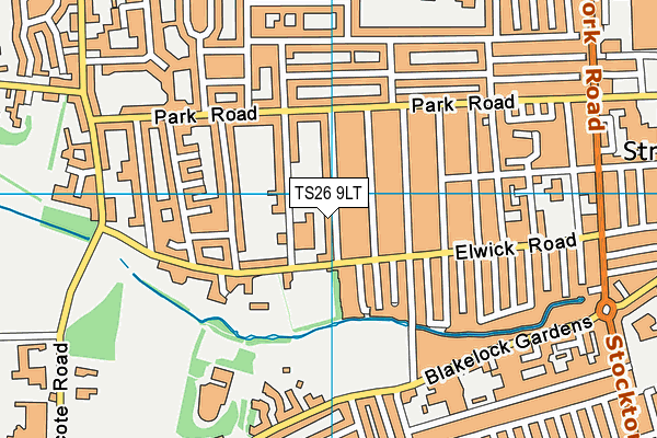 TS26 9LT map - OS VectorMap District (Ordnance Survey)