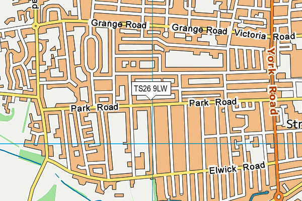 TS26 9LW map - OS VectorMap District (Ordnance Survey)