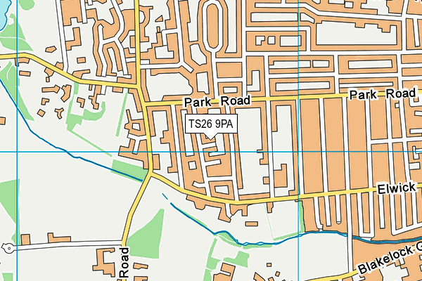 TS26 9PA map - OS VectorMap District (Ordnance Survey)