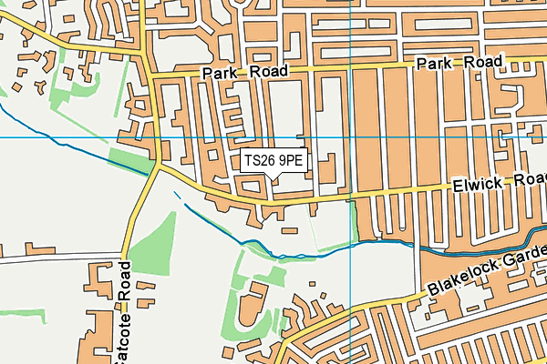 TS26 9PE map - OS VectorMap District (Ordnance Survey)