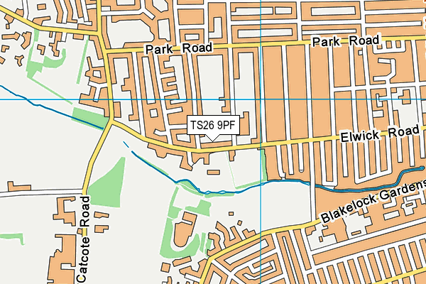 TS26 9PF map - OS VectorMap District (Ordnance Survey)