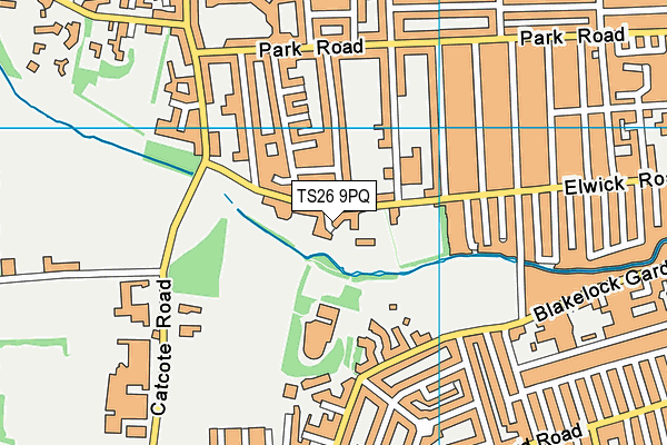 TS26 9PQ map - OS VectorMap District (Ordnance Survey)
