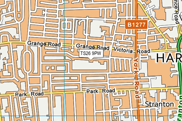 TS26 9PW map - OS VectorMap District (Ordnance Survey)