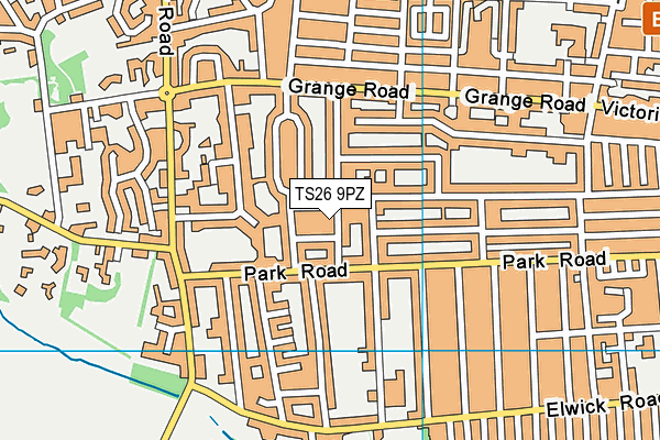 TS26 9PZ map - OS VectorMap District (Ordnance Survey)