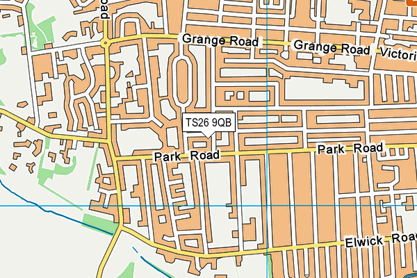 TS26 9QB map - OS VectorMap District (Ordnance Survey)