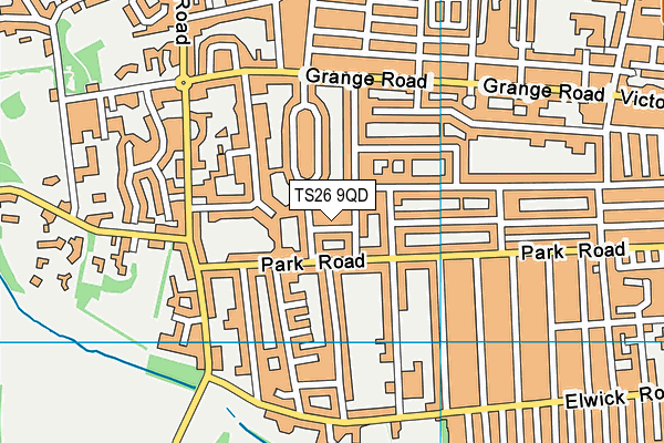 TS26 9QD map - OS VectorMap District (Ordnance Survey)