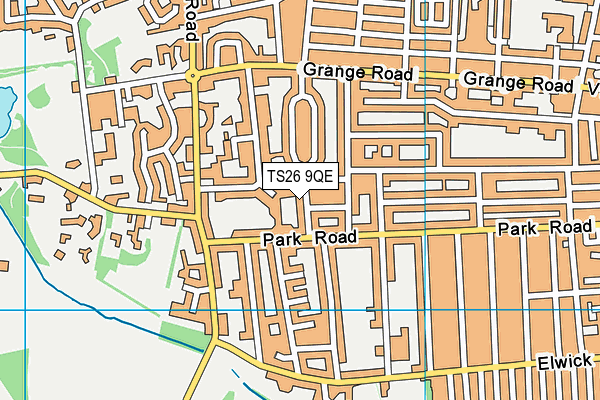 TS26 9QE map - OS VectorMap District (Ordnance Survey)