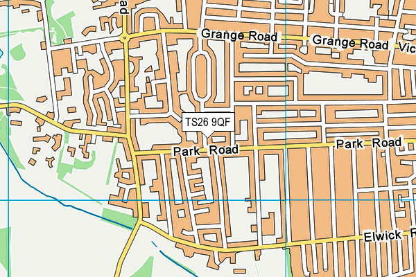 TS26 9QF map - OS VectorMap District (Ordnance Survey)