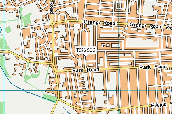 TS26 9QG map - OS VectorMap District (Ordnance Survey)