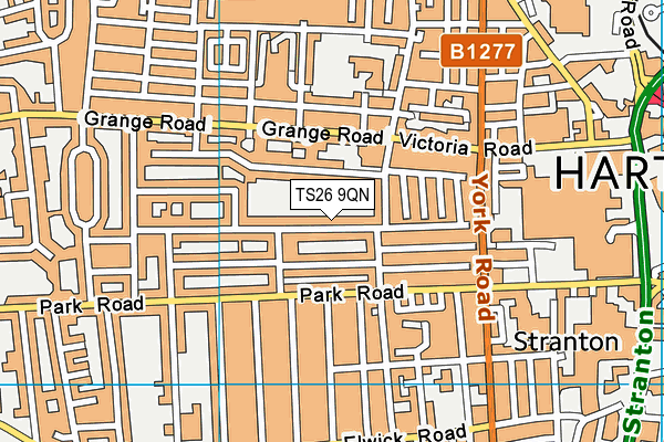 TS26 9QN map - OS VectorMap District (Ordnance Survey)